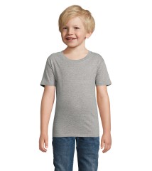 Camiseta de niño de punto liso con cuello redondo personalizable